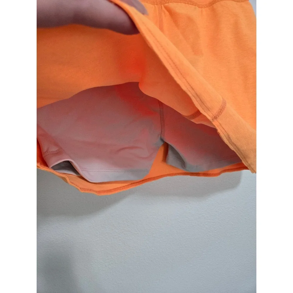 Beyond Yoga Spacedye Move It SkirtSkort Orange High Waist Raw Hem SD5059 Size M
